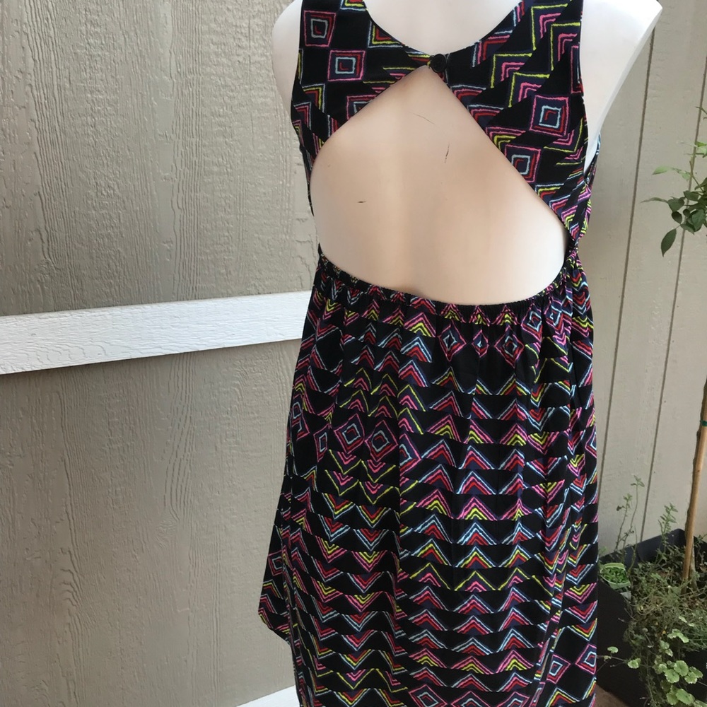 A8 Roxy Dress graphic print XS Back Cutout - Picture 2 of 8